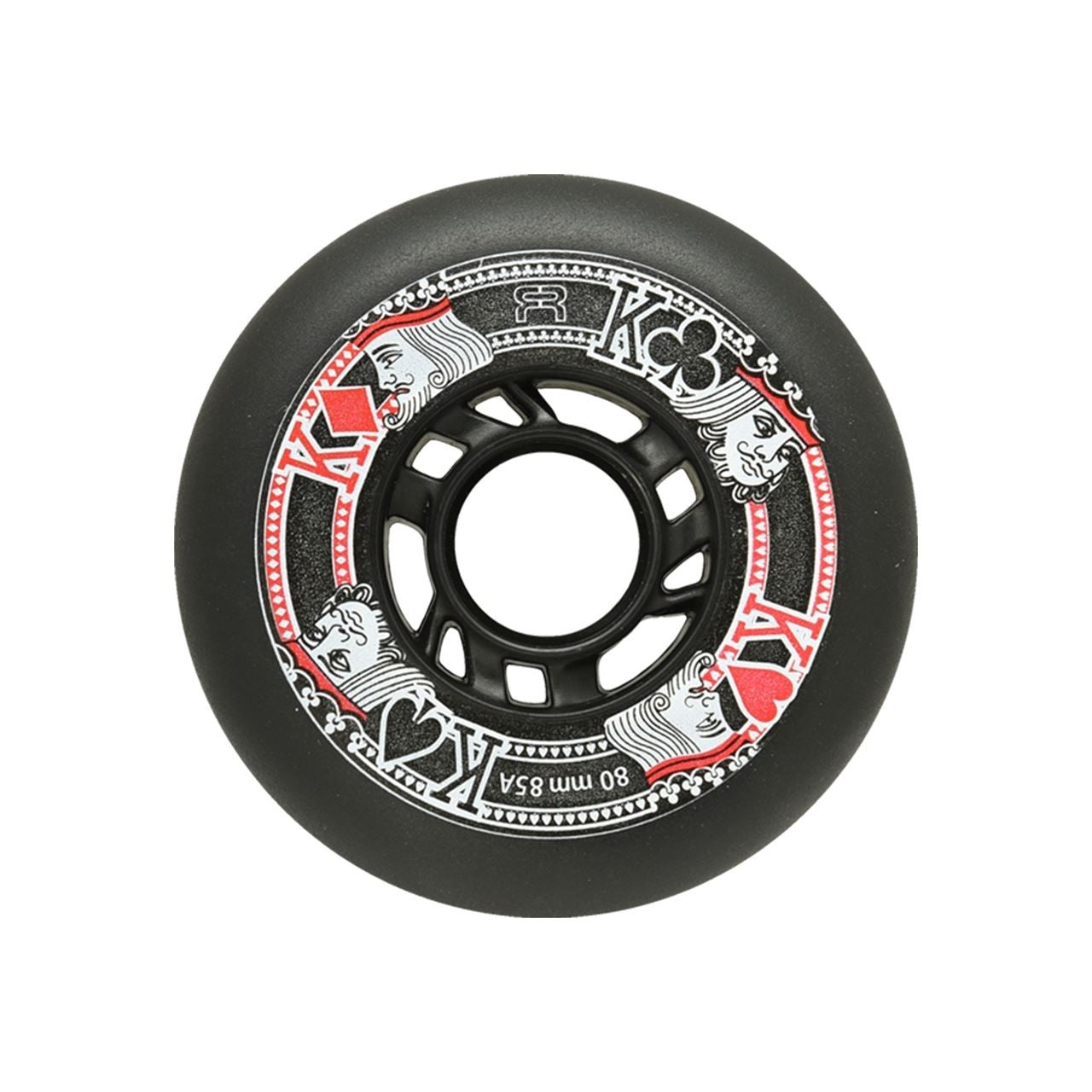 FR Street Kings Inline Skate Wheels 85a - Black 4 Pack