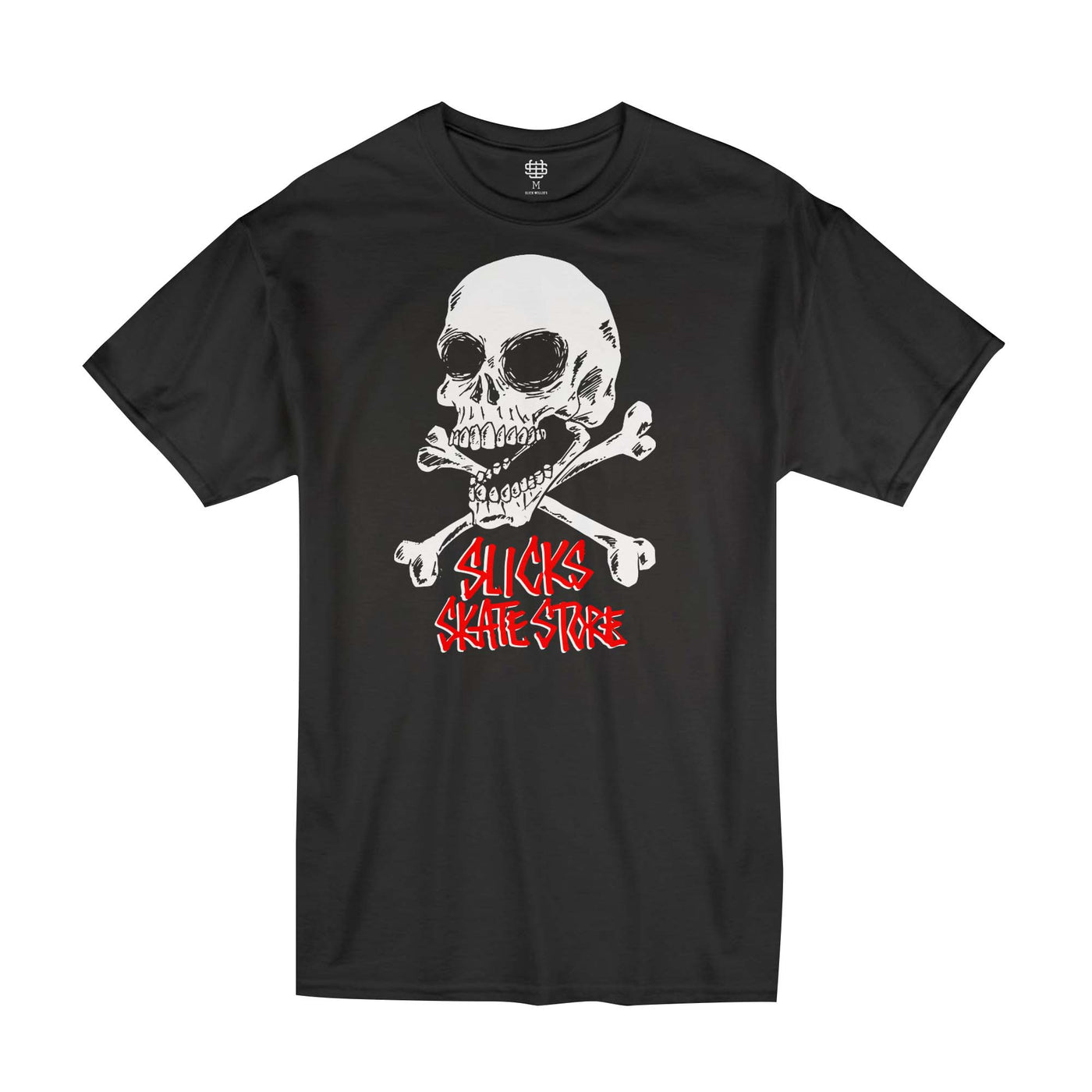 T-Shirt Enfant Fos Crossbones de Slick's Skate Store - Noir
