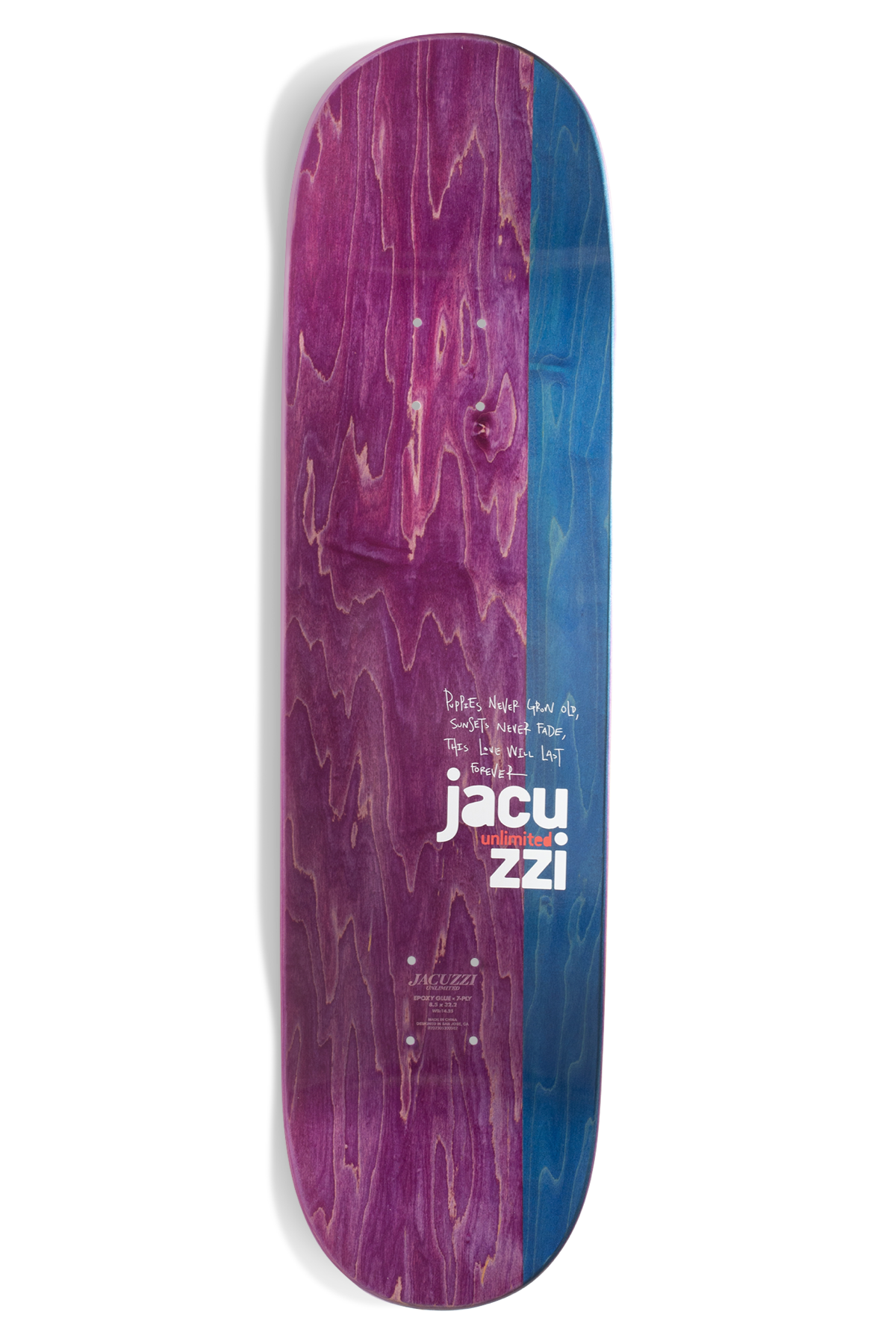 Jacuzzi Unlimited Big Ol J Ex7 Skateboard Deck - 8.375"
