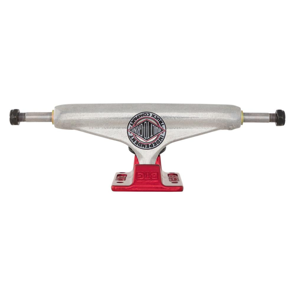 Independent Stage 11 BTG Hollow Forged Silver/Anodized Red Skateboard Trucks - 139mm