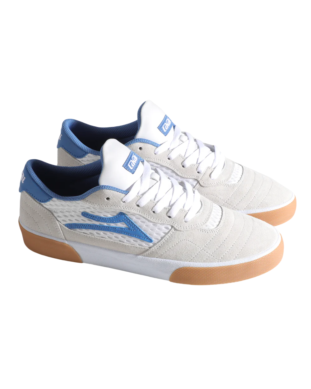 Lakai Cambridge Skate Shoes - White Suede Parisian Gum