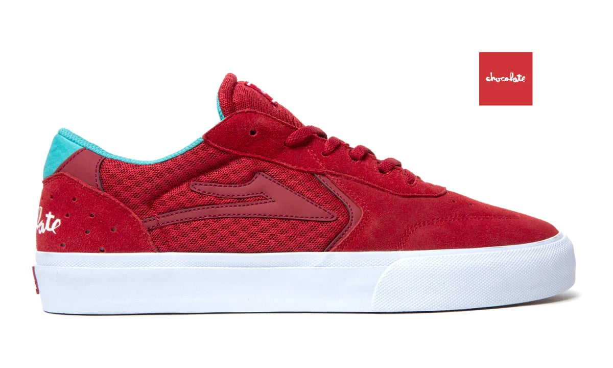 Lakai X Chocolate Atlantic Vulc Skate Shoes - Red