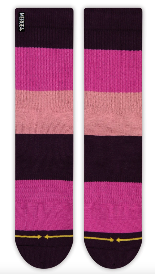 Merge4 Spidey Grape Stripe Low Crew Socks