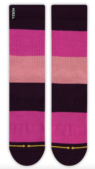 Merge4 Spidey Grape Stripe Low Crew Socks