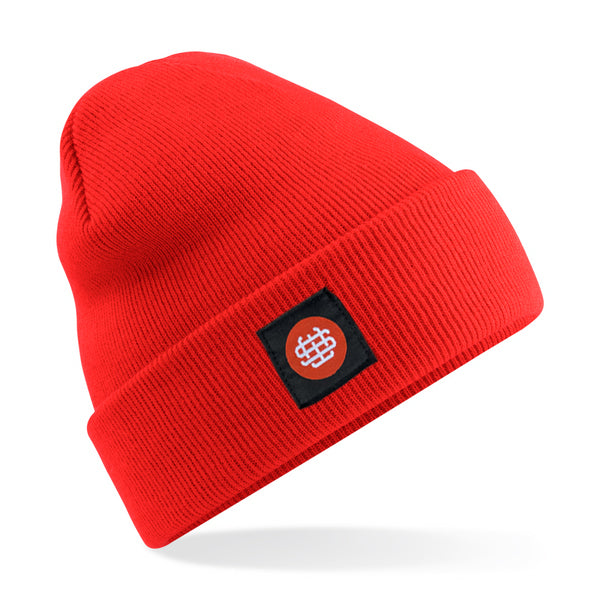 Slick's Monogram Beanie - Fire Red