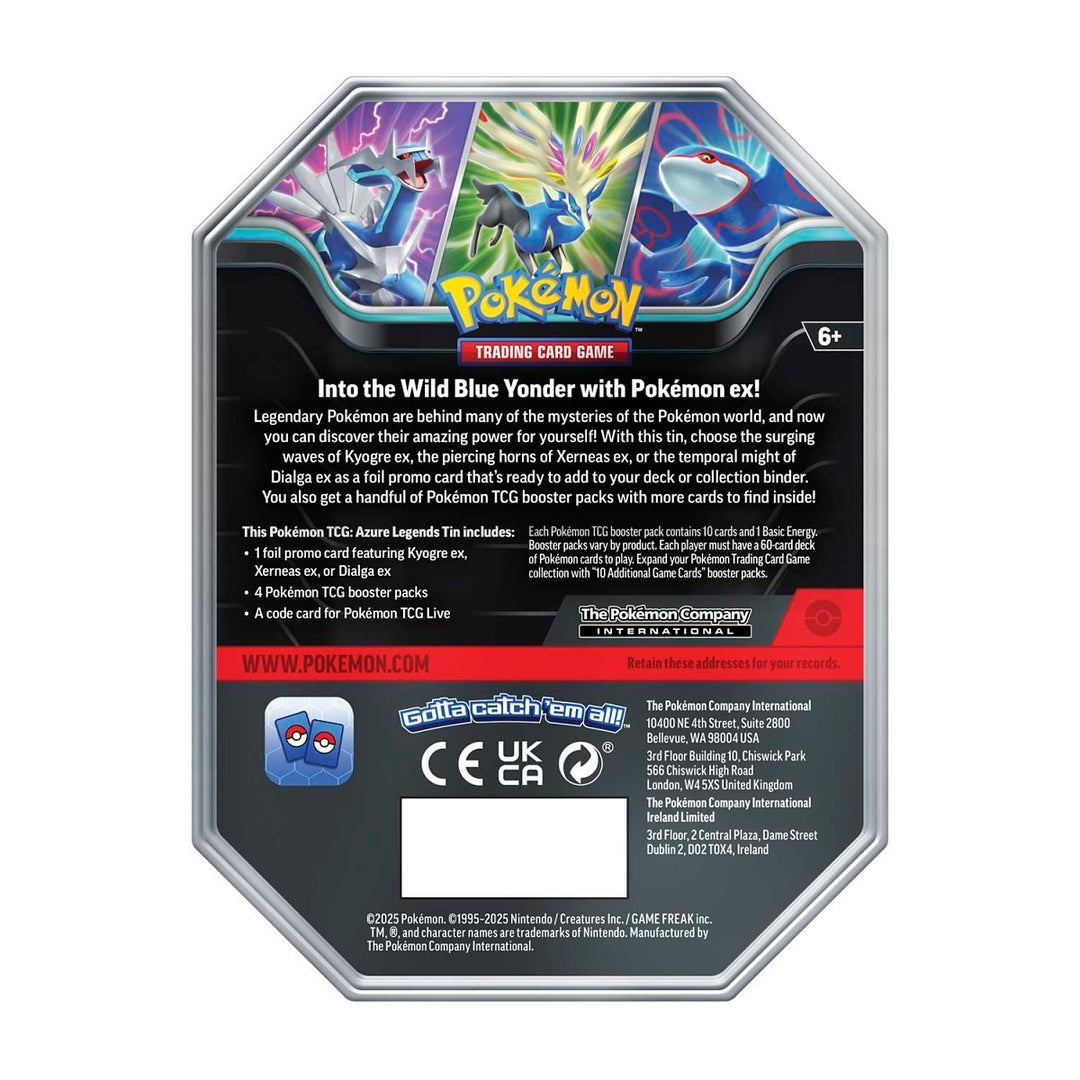 Pokmon TCG: Azure Legends Tin - Kyogre ex Slick's Skate Store Pokmon TCG: Azure Legends Tin - Kyogre ex Slick's Skate Store