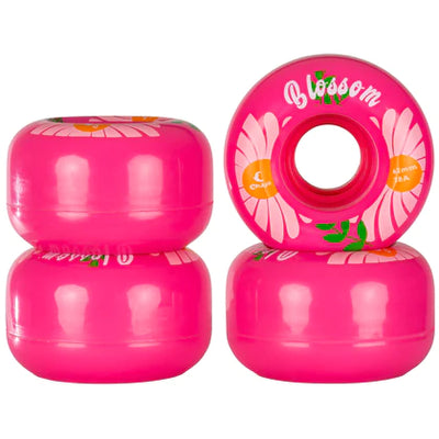 Chaya Blossom Roller Skate Wheels Pink 62mm 78a - 4 Pack
