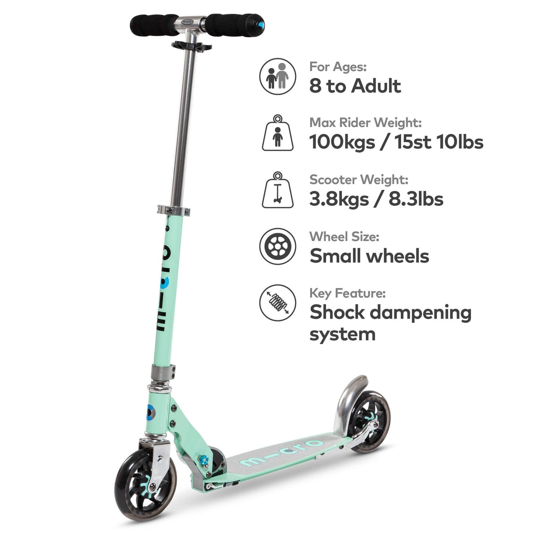 Micro Speed Micro Speed Scooter - Mint – Slick's Skate Store