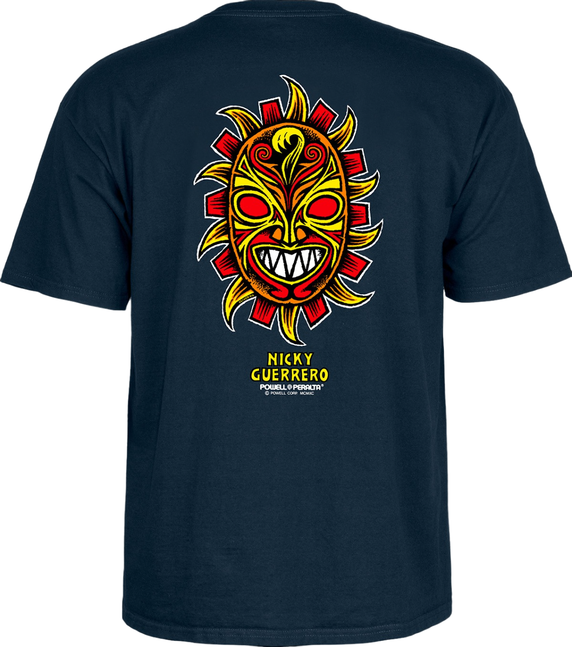 Powell Peralta Guerrero Mask T Shirt - Navy – Slick's Skate Store