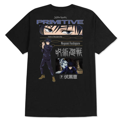 Primitive X Jujutsu Kaisen Fushiguro T Shirt - Black
