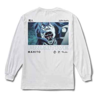 Camiseta Primitive X Jujutsu Kaisen Mahito L/ST - Blanco 