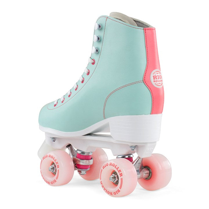 Rio Roller Script Roller Skates - Teal/Coral