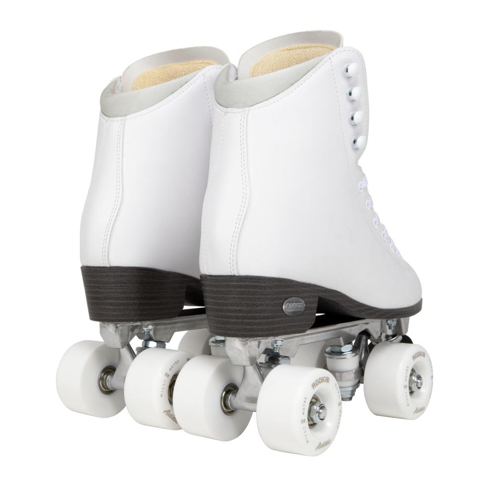 Rookie Artistic Quad Roller Skates - White
