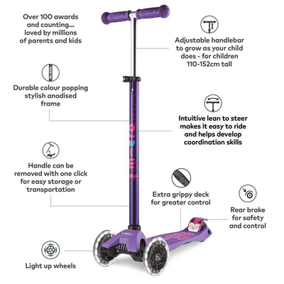 Trottinette LED Maxi Micro Deluxe - Violet