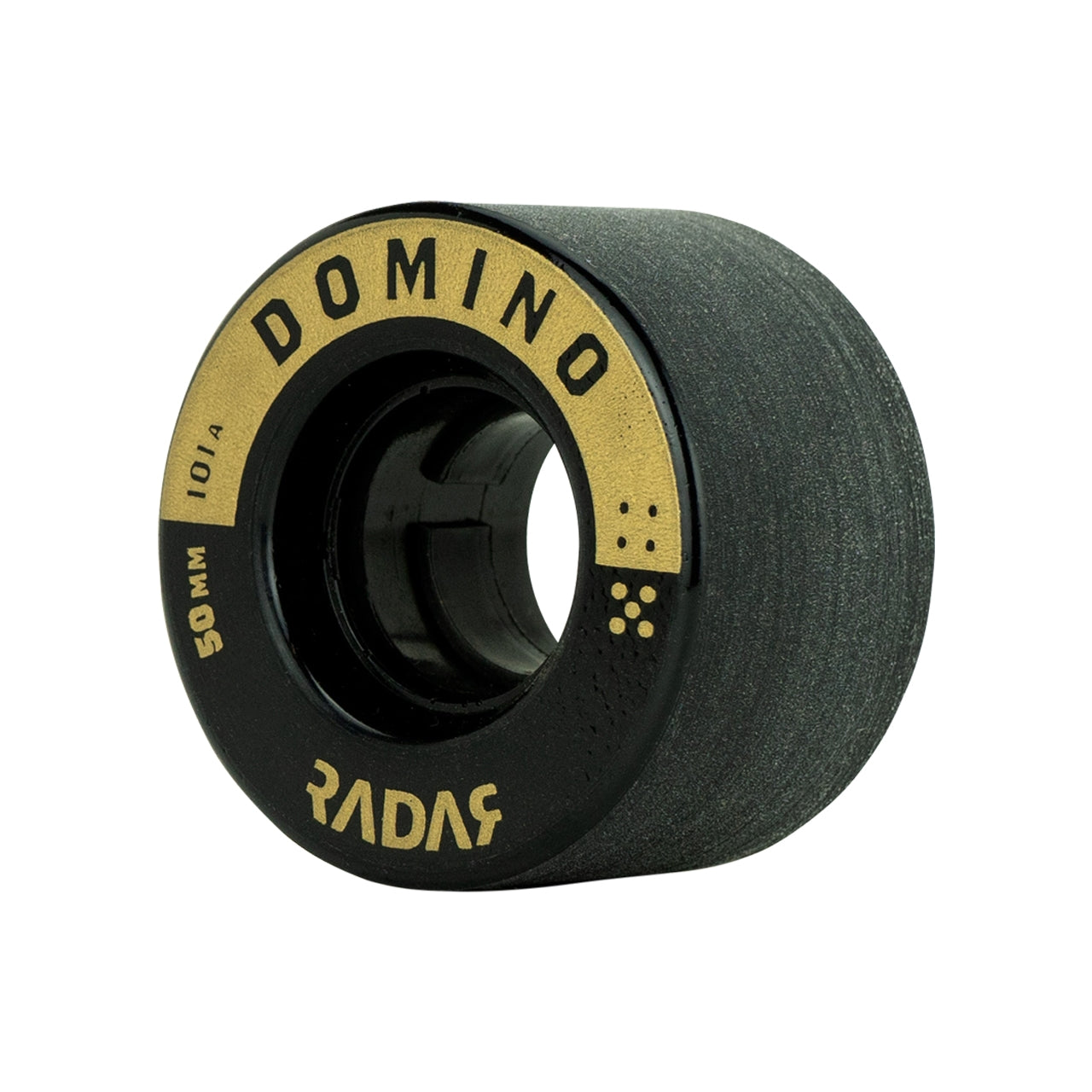 Roues Radar Domino Noir/Or 50 mm 101a - Lot de 4