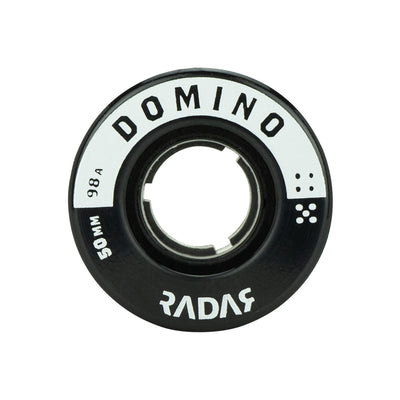 Radar Domino Black/Silver Wheels 50mm 98a - Set of 4