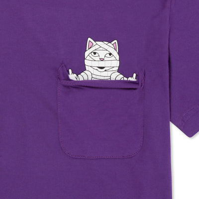 RIPNDIP Camiseta con bolsillo Mummy Lord Nermal - Púrpura