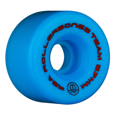Rollerbones Team Logo Wheels Blue 57mm 98a - Set of 8