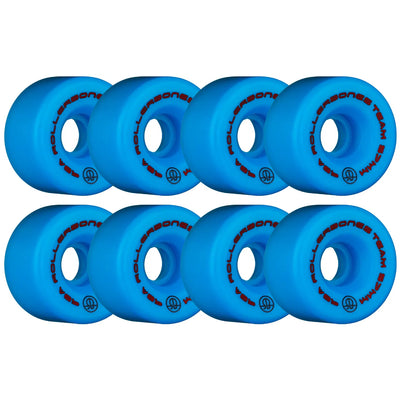 Rollerbones Team Logo Wheels Blue 57mm 98a - Set of 8