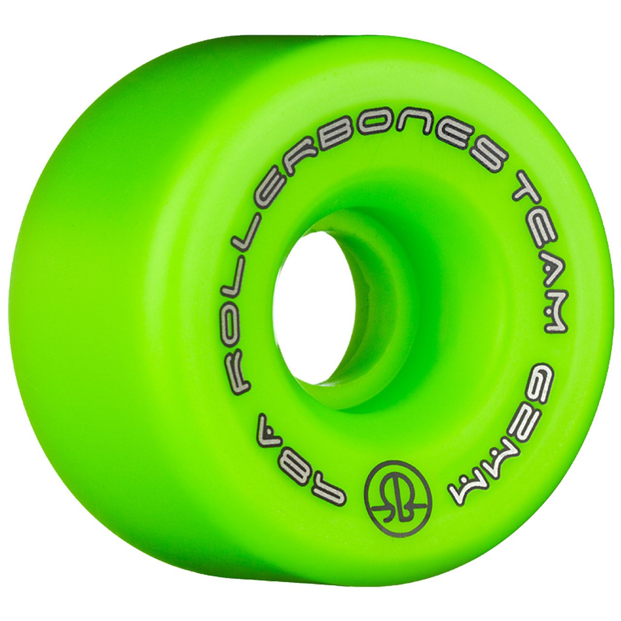 Rollerbones Team Logo Wheels Green 62mm 98a - Set of 8