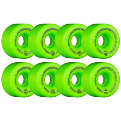 Rollerbones Team Logo Wheels Green 62mm 98a - Set of 8
