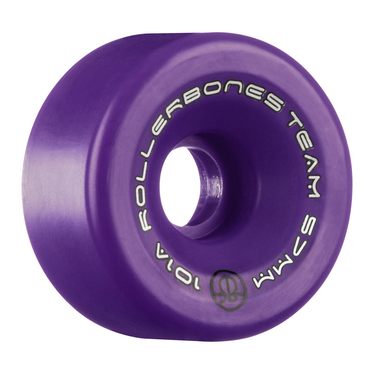 Rollerbones Team Logo Wheels Purple 57mm 101a - Set of 8