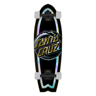 Skateboard Santa Cruzer Holo Wave Dot Shark Cruiser - 27,7"