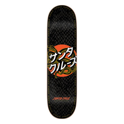 Tabla de skate Santa Cruz Japanese Snake Dot negro/naranja - 8,25"