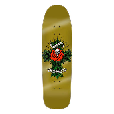 Santa Cruz Dressen Rose Cross Shaped Skateboard Deck - 9.31"