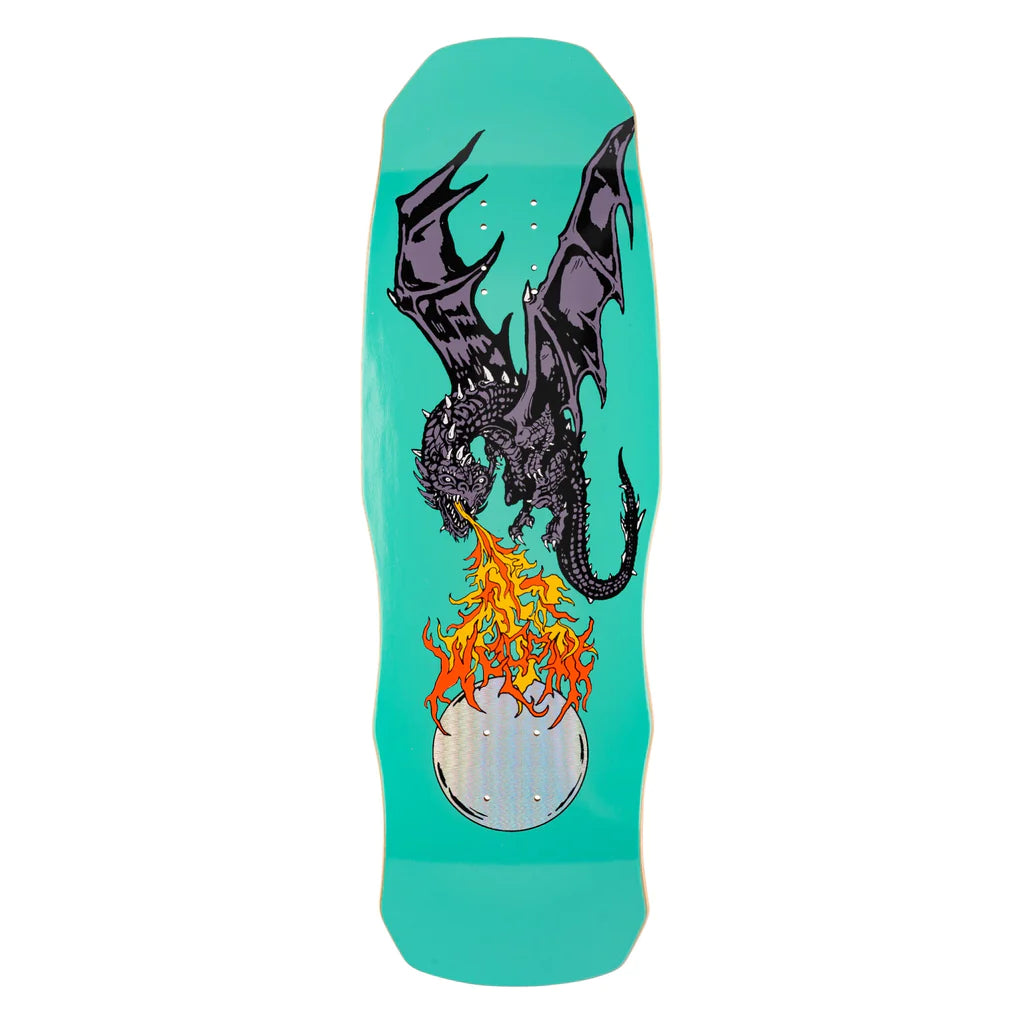 Welcome Fire Breather On Dark Lord Teal Skateboard Deck - 9.75"