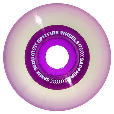 Roues de skateboard Spitfire Sapphires violettes - 58 mm 90D