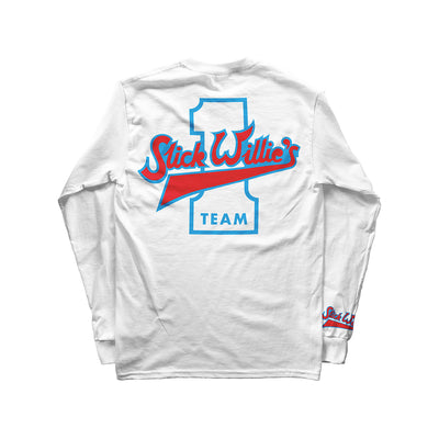 Slick Willie's Limited Edition 1970's Team Long sleeve - White