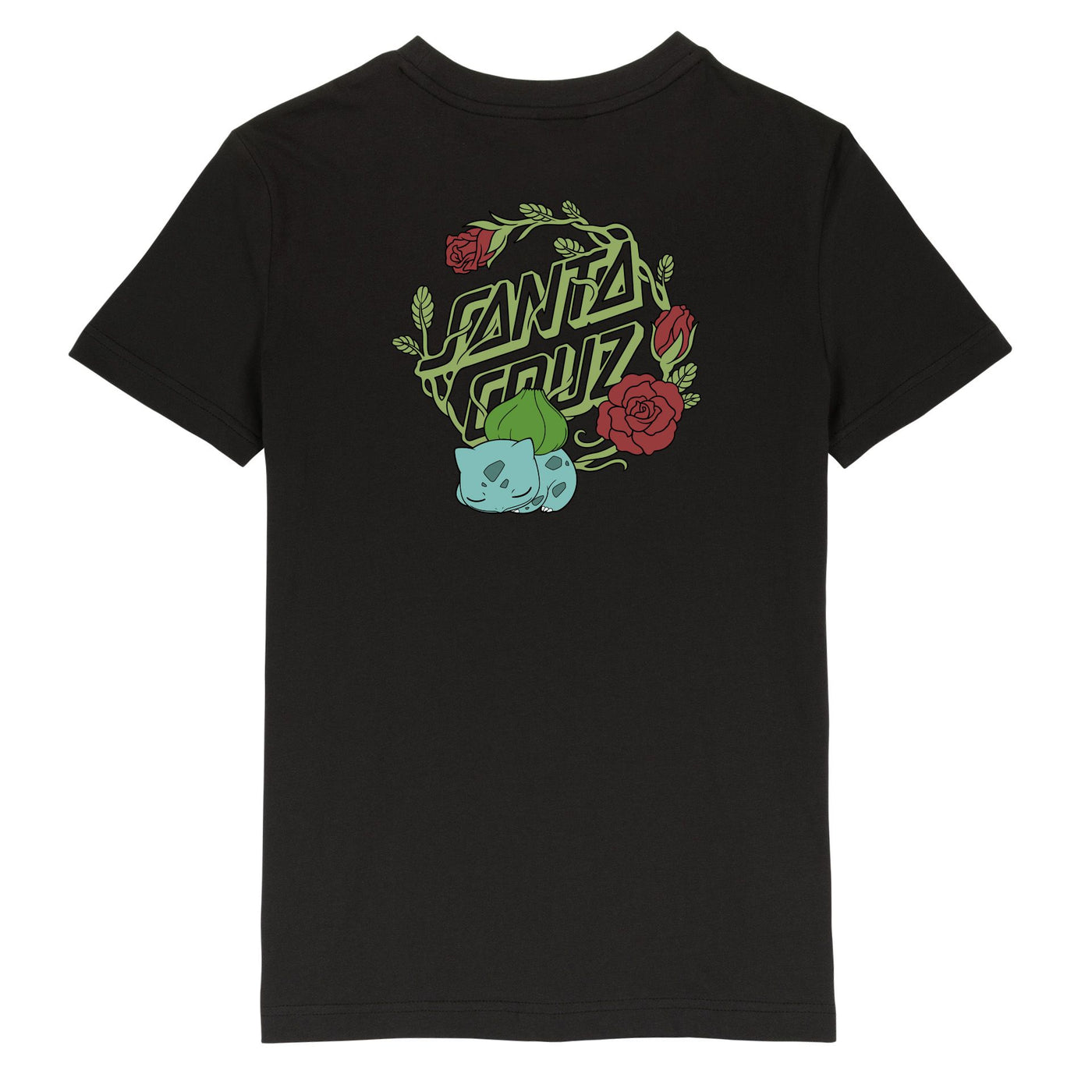 Camiseta Santa Cruz X Pokémon Bulbasaur Dot - Mujer - Negro
