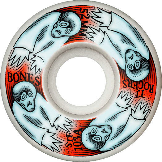 Bones STF Pro Rogers Whirling Specters V3 Slims Skateboard Wheels - 52mm 103a