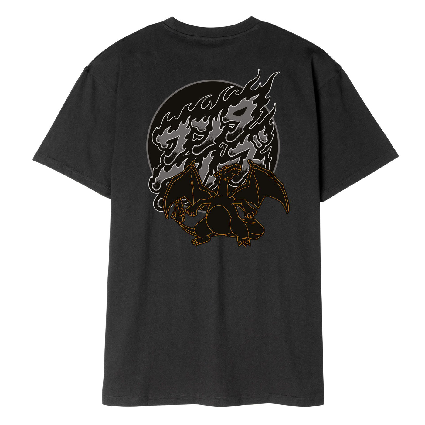 T-Shirt à Pois Flamme Santa Cruz X Pokémon Charizard - Noir