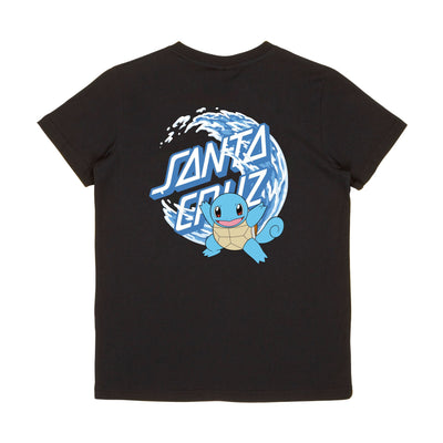 Santa Cruz X Pokémon Squirtle Dot Youth T-Shirt - Black