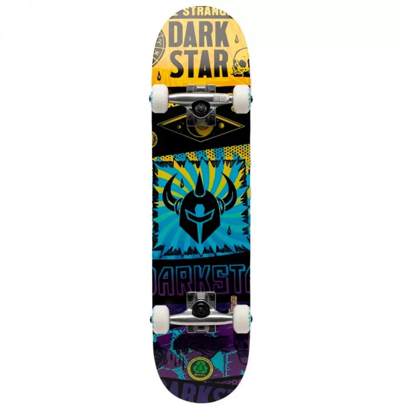 Darkstar Collapse Youth FP Yellow/Purple Complete Skateboard - 7.25"