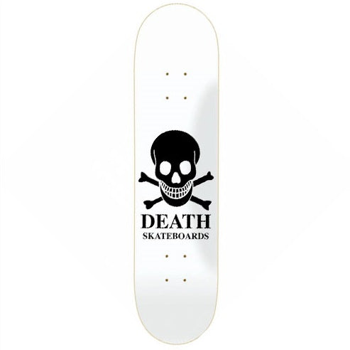 Death OG White Skull Skateboard Deck - 8.5"