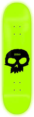 Zero GITD Single Skull Skateboard Deck - 8.25"