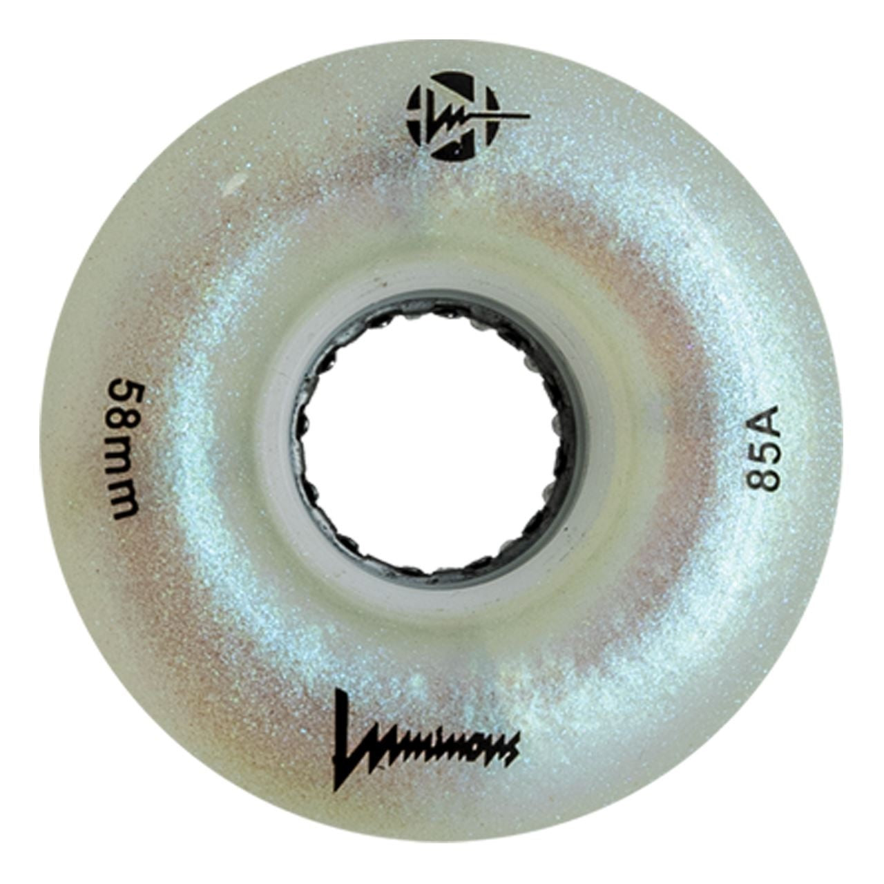 Luminous Light Up Quad Wheels White Pearl 58mm 85a - 4 Pack
