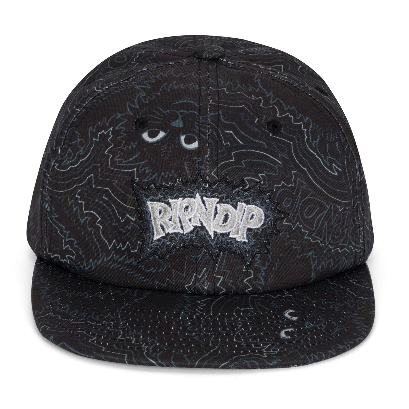 RIPNDIP Big Pussy Energy 6 Panel Hat - Black