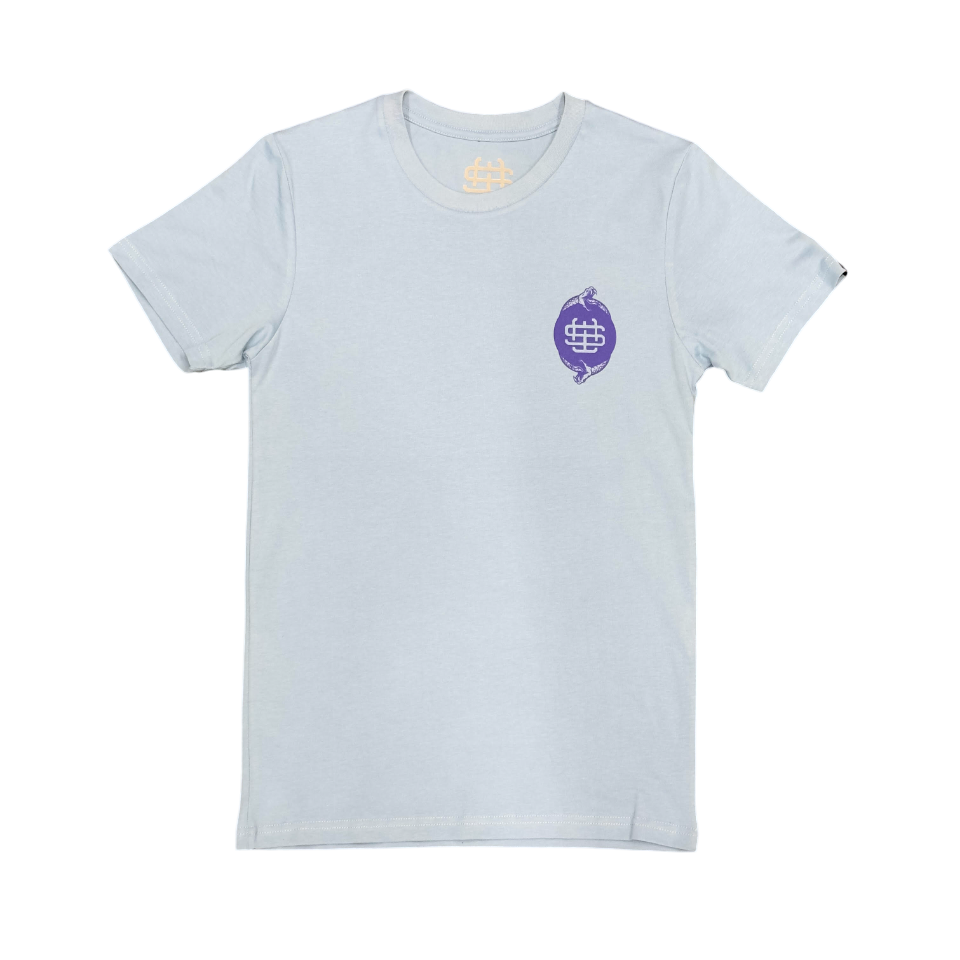 Slick's Skate Store Snake T-Shirt - Carolina Blue