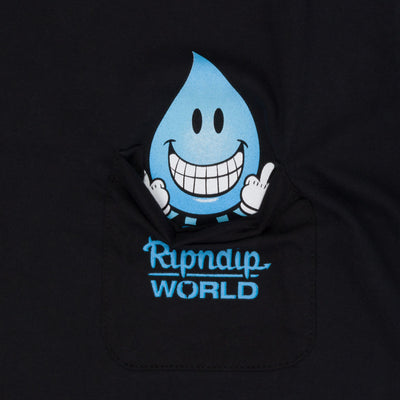 Camiseta RIPNDIP FU Wet Willy con bolsillo - Negro vintage