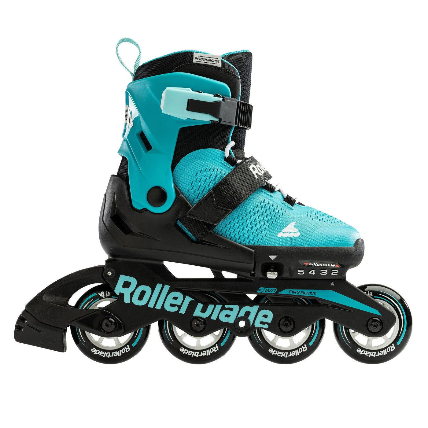 Rollerblade Microblade Adjustable Kids Skates - Aqua/Black