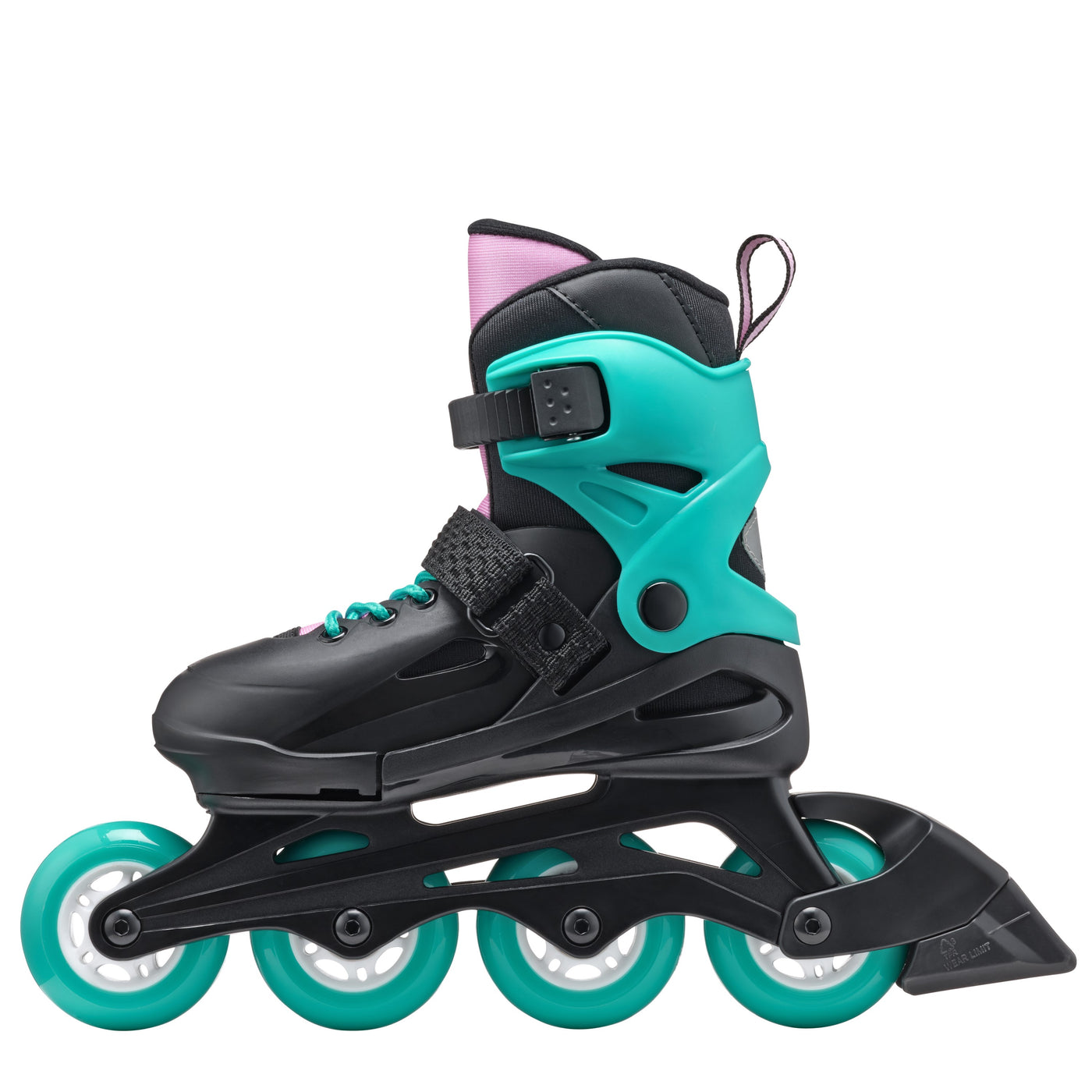 Rollerblade Fury Adjustable Kids Skates - Black/Sea Green
