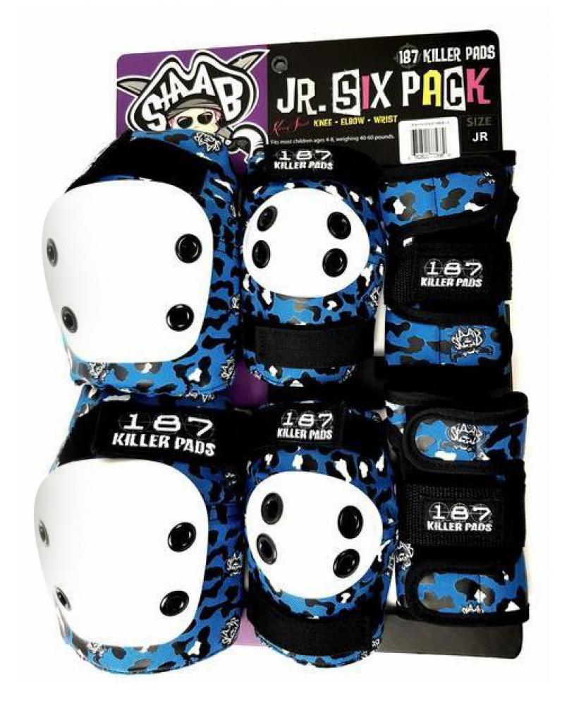 187 Killer Pads Junior Six Pack - Staab Bleu