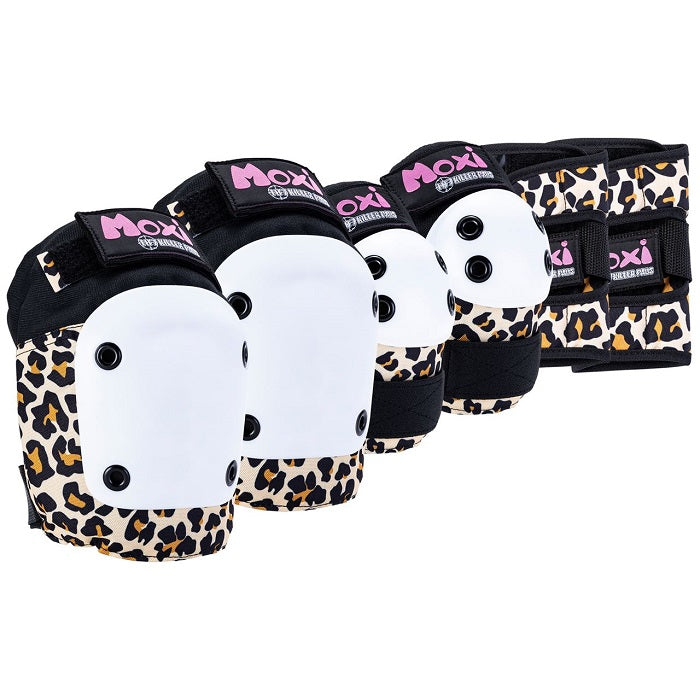 187 Killer Pads X Moxi Super Six Pad Set - Leopard – Slick's Skate