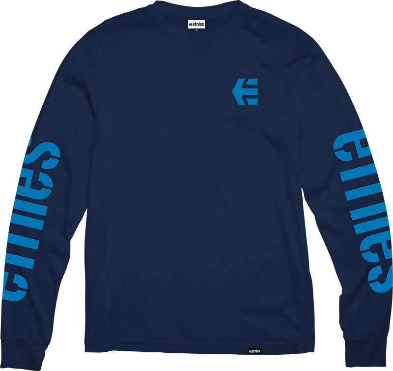 Etnies Icon Long Sleeve T-Shirt - Navy/Blue