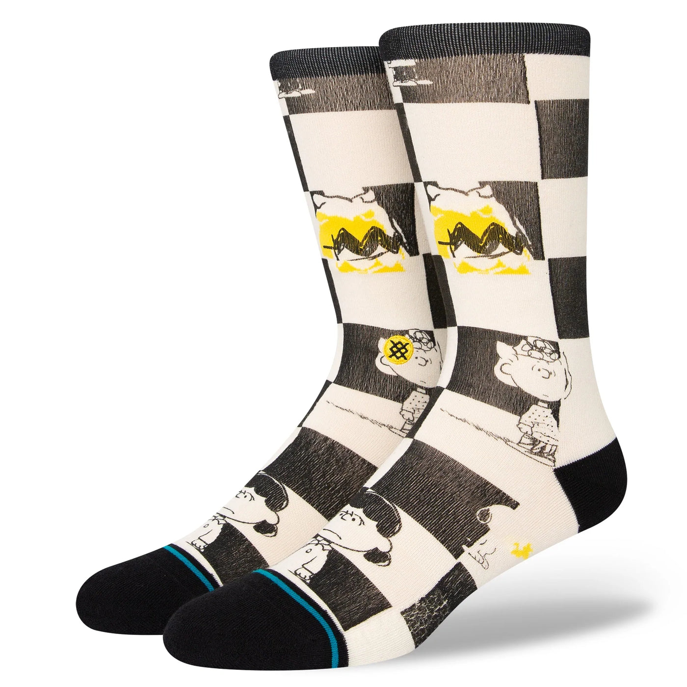 Stance calcetines negros a cuadros
