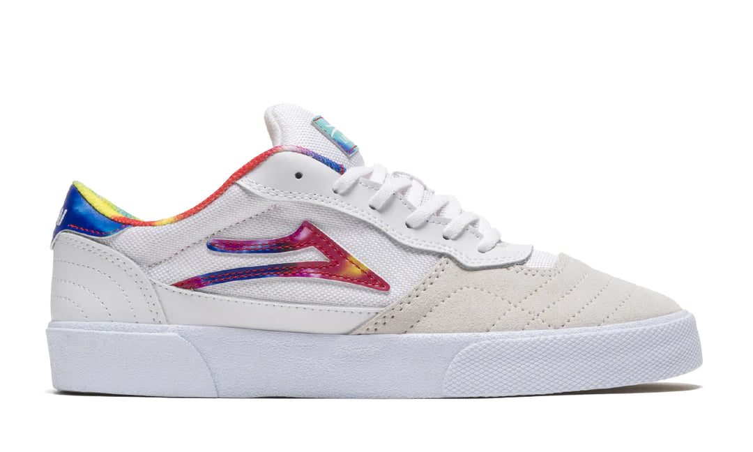 Lakai Cambridge Skate Shoes White Tie Dye Suede – Slick's Skate - Main Image